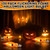 Grinsvalley 100 Pack Holiday Flickering Light Bulbs Bulk, Orange, 3W 110V