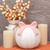 Thyle Fall Pumpkin with Pink Bow Decor, Coquette Pumpkin Centerpiece