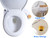 Toswin Left Handed Bidet Ultra Slim Left Hand Bidet Attachment with Dual Front & Rear Nozzles and Adjustable Water Pressure - Control Panel on Left Side-Silver Knob