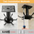 AIMEIKI Utensil Hooks, 2 Pack Metal Steel Kitchen Utensil Hangers Rack 360° Rotating Under Cabinet Utensil Hooks Top Mounted with 6 Rotatable Claws for Cabinet Kitchen Bathroom