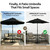 AMMSUN 6FT Patio Umbrella, Outdoor Table Umbrella with Push Button Tilt