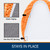 Arotive Luxury Soft Chenille Bathroom Toilet Lid Cover 17.5x15, Orange