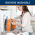 Arotive Luxury Soft Chenille Bathroom Toilet Lid Cover 17.5x15, Orange
