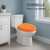 Arotive Luxury Soft Chenille Bathroom Toilet Lid Cover 17.5x15, Orange