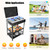 Outdoor Propane Gas Stove, 5 Burner Portable Stand Cooker Camping Natural Gas Stove Outdoor Cooking Gas Stove for Backyard Cooking High Pressure Single Cooker Cooking Home Brewing Camping Turkey