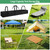 LUCKIPLUS Large Tent Storage Bag, Heavy Duty 600D Canopy Tent Bag with Padded Adjustable Handles for Various Camping Party Canopy Hammock Tent Poles, 82.7" Lx12.6 Wx8.3 H, Black