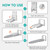 Zoes Homeware Wall Mounted Ironing Board, 180 Rotation, Space-Saving Fold Down, 36" x 12", Silver