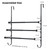 CANYAVE Over The Door Towel Rack, Extendable Triple Towel Storage Holder with Hooks, 24.02 Inches Towel Bar Hanger Towel Racks for Bathroom (Black)