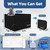 Petskd High Sides Portable Travel Litter Box for Cats with Lid, Black