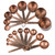 Smithcraft Copper Measuring Cups and Spoons Set, Stainless Steel Measuring Cups Spoons, Metal Metric & US 8 Measure Cup, 9 Kicthen Measure Spoons & Leveler for Baking & Kitchen