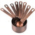 Smithcraft Copper Measuring Cups and Spoons Set, Stainless Steel Measuring Cups Spoons, Metal Metric & US 8 Measure Cup, 9 Kicthen Measure Spoons & Leveler for Baking & Kitchen