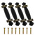 VAKTOK Leather Handle Leather Trunk Handles Black Leather Handle for Hand-held Replacement of Luggage, Closets, Cabinet doorknobs, suitcases, etc. -4pcs