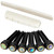 Blisstime 6 String Acoustic Guitar Bone Bridge Saddle and Nut and 6pcs Ebony Guitar Bridge Pins