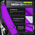 fewfuss Rubber Dirt Bike Seat Cover - Soft Ribbed Hot-Stamping Seat Covers for Motorcross Enduro (Purple)