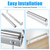 Therwen Boat Trailer Rollers with Brackets, 10'' Long, Silver, Pack of 4