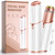 Facial Hair Removal for Women: Painless Rechargeable Face Shaver Electric Hair Remover Device for Peach Fuzz Upper Lip Chin (White)