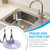 KEECAO Dish Wand Holder Kitchen Sink Sponge Holder with Suction Cup, Silver