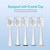 Replacement Brush Heads for Waterpick Sonic Fusion 2.0 Flossing Toothbrush with Cover, Compact, 5 Count White, Soft Bristles, Compact Size