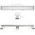 SaniteModar Linear Shower Drain 60 inch Brushed with Tile Insert Panel