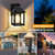 Auzev Solar Sconce Lights Outdoor Wall Mount Solar Porch Light Exterior