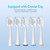 Replacement Brush Heads for Waterpick Sonic Fusion 2.0 - Flossing Toothbrush Head for Water pik with Color-Coded Rings & Hygienic Caps - Compact Size - 5 Pack White (Hard Bristles)