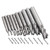 10 PCS 0.08" - 0.47" End Mills, AFUNTA 4-Flute HSS CNC Straight Shank Drill Bit Set Cutter Tool Set for Wood Aluminum Steel Titanium
