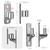 Dolibest Heavy Duty 304 Stainless Steel Gate Hinges, Non-Welded One-Piece Design, Wall Mount Gate Hinges with 5/8'', Post Mounting for Farm Gates Wall/Wooden Fences, 600 lbs Capacity, (2 Set)