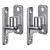 Dolibest Heavy Duty 304 Stainless Steel Gate Hinges, Non-Welded One-Piece Design, Wall Mount Gate Hinges with 5/8'', Post Mounting for Farm Gates Wall/Wooden Fences, 600 lbs Capacity, (2 Set)