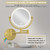 LEDOOLE Brass Lighted 10X Magnifying Make up Mirror Wall Mounted, Hardwired