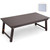 Nnewvante Large Size Floor Desk, Folding Low Coffee Table, Black Walnut