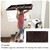 Nnewvante Large Size Floor Desk, Folding Low Coffee Table, Black Walnut