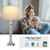 Ruzectt 30" Table Lamps Set of 2, 3-Way Dimmable Touch Bedside Lamp with USB A+C Ports and AC Outlet, Tall Living Room Lamps for Side Table, Modern Brushed Nickel Bedroom Lamp for Nightstand, Silver