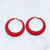 80s 90s Neon Chunky Hoop Earrings Large Retro Exaggerated Round Candy Color Matte Geometric Dangle Earrings for Women Party Retro Y2k Costume Accessory (Red)