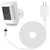 ALERTCAM Power Adapter for Ring Spotlight Cam Plus/Pro (Battery) and Ring Outdoor Cam Plus (Battery), with 25Ft/7.5m Flat Weatherproof Outdoor Cable Continuously Power Your Camera - White