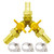 Metaland Brass 3 Way Shut-Off Valve, 5/16" Hose Barb Y Shaped Ball Valve