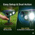 2026 Sonic Fortress Pro Deer Repellent,Cat Deterrent Squirrel Rabbit Racoon Repellent Ultrasonic Outdoor Solar Repeller with Flashing Light,Waterproof Garden Repellent for Animals Dogs Foxes Skunks