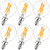 LiteHistory G16.5 E12 Candelabra Bulb 40 watt,Warm Light Bulbs,2700K,6Pack