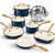 GOTHAM STEEL 12 Pc Titanium Ceramic Cookware Set Nonstick, Diamond Infused