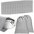 Boao 10 Pcs Silver Storage Bags, 9 x 11.8 Inch Fabric Cloth Anti Tarnish Bags for Silver Jewelry Silverware Protection Flatware Silverplate Tarnish Cleaning(Dark Gray)