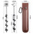 KOSIBATE Bushcraft Gear, Hand Auger Wrench for Easy Wood Drilling - Settlers Wrench and Bushcraft Tools Perfect for Camping and Woodworking Tasks-Scotch Eye Wood Drill with Leather Case Brown.