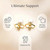 Locking Earring Backs for Droopy Ears & Heavy Earrings – 6 Pairs Secure Stud Clutches, Replacement Ear Supports for Sensitive Skin (Silver and Gold Droop Lifte)