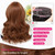 Niceone Hair Auburn Wig for Women, 18 Inch Middle Part Wavy Synthetic Wig