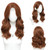 Niceone Hair Auburn Wig for Women, 18 Inch Middle Part Wavy Synthetic Wig