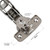 20 Pack DTC Wide Angle Corner Lazy Susan Pantry Self Closing 155 Degree Kitchen Cabinet Door Hinge C80A605, Nickel Plated Finish (Base Mounting Plate Sold Separately)