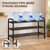 Yhsfsveh 3-Tier Expandable Shoe Rack, 17"-41" Adjustable Shoe Shelf Storage Organizer, Heavy Duty Metal Free Standing Shoe Rack for Entryway Closet Doorway, Suitable for Families & Renters