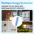 4-Pack 7006999 Lamp Blue Glass Bulb Light Replacement Fit for Sub-Zero E26 40W, Part# 3030030 40 watt sub Zero Light Bulb
