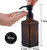 Qeemee Soap Dispenser,10 Oz Antique Design Thick Glass Hand Dispensers; with 304 Rust Proof Stainless Steel Pump, for Kitchen, Bathroom- Oil Rubbed Bronze