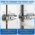 Walk-in Cooler Door Latch Kit,Frost-Resistant Fiberglass Interior Release Handle with Glow Effect, Includes 2 Keys, Heavy Duty Commercial Freezer Hardware (Offset: 1/5" to 3/5" (For Protruding Doors))