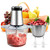 BUMET 800W 2-12cup Food Chopper LED Timer 3-Tier 6 Blades