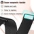 CeiLarv 20mm Watch Band Metal for Garmin Forerunner 170/70/165 (Black)